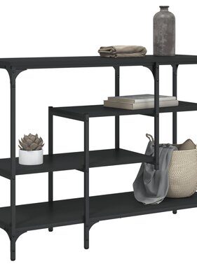 VidaXL Wandtafel met schappen 100x35x75 cm zwart
