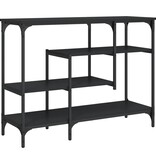 VidaXL Wandtafel met schappen 100x35x75 cm zwart