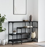VidaXL Wandtafel met schappen 100x35x75 cm zwart
