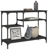 VidaXL Wandtafel met schappen 100x35x75 cm zwart