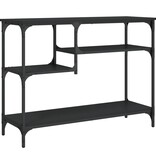 VidaXL Wandtafel met schappen 100x35x75 cm zwart