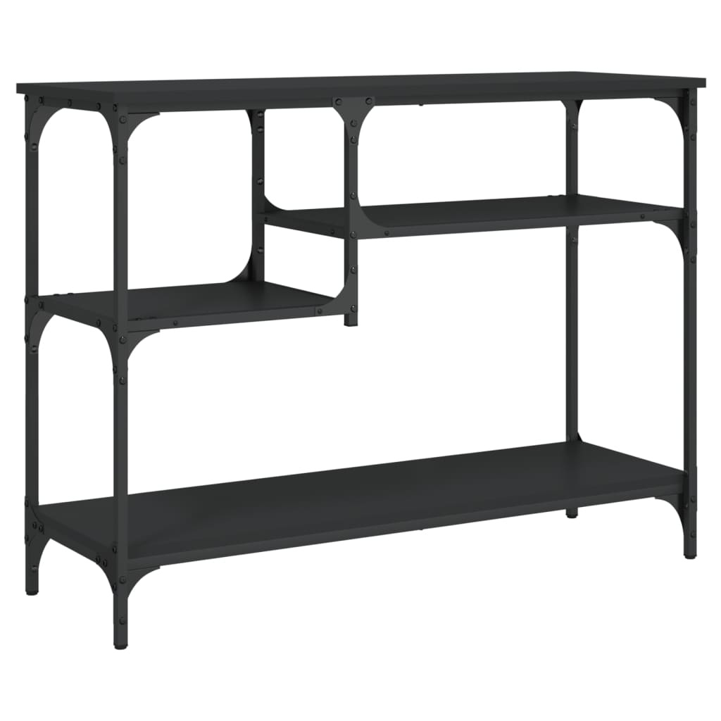 VidaXL Wandtafel met schappen 100x35x75 cm zwart