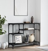 VidaXL Wandtafel met schappen 100x35x75 cm zwart