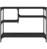 VidaXL Wandtafel met schappen 100x35x75 cm zwart