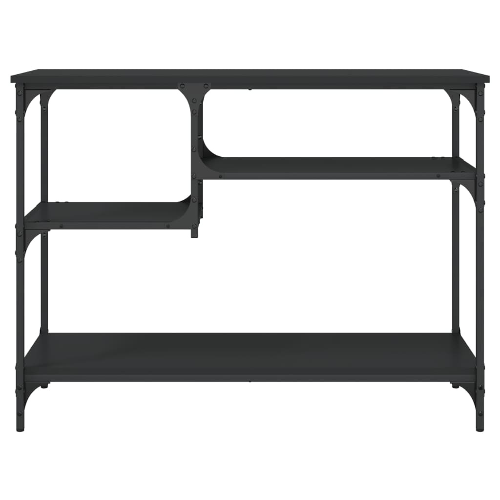 VidaXL Wandtafel met schappen 100x35x75 cm zwart