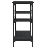 VidaXL Wandtafel met schappen 100x35x75 cm zwart