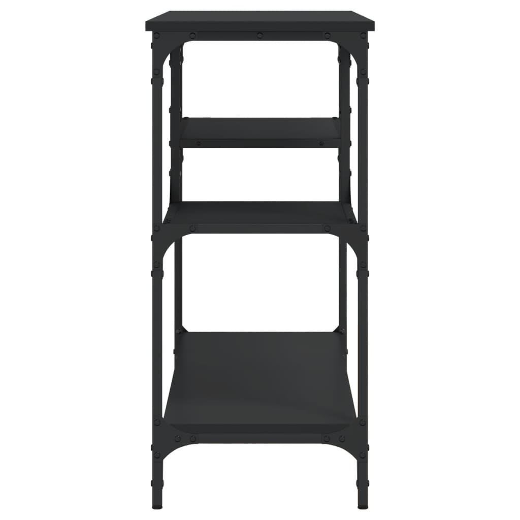 VidaXL Wandtafel met schappen 100x35x75 cm zwart