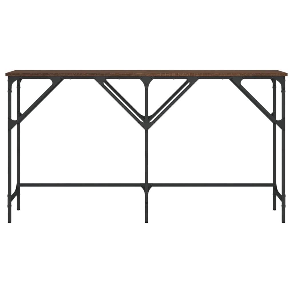 VidaXL Wandtafel 140x29x75 cm bewerkt hout bruineikenkleurig