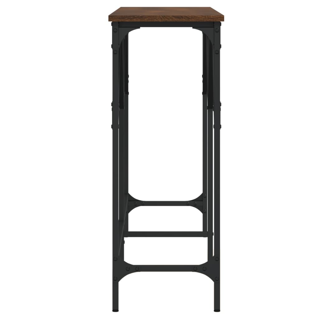 VidaXL Wandtafel 140x29x75 cm bewerkt hout bruineikenkleurig