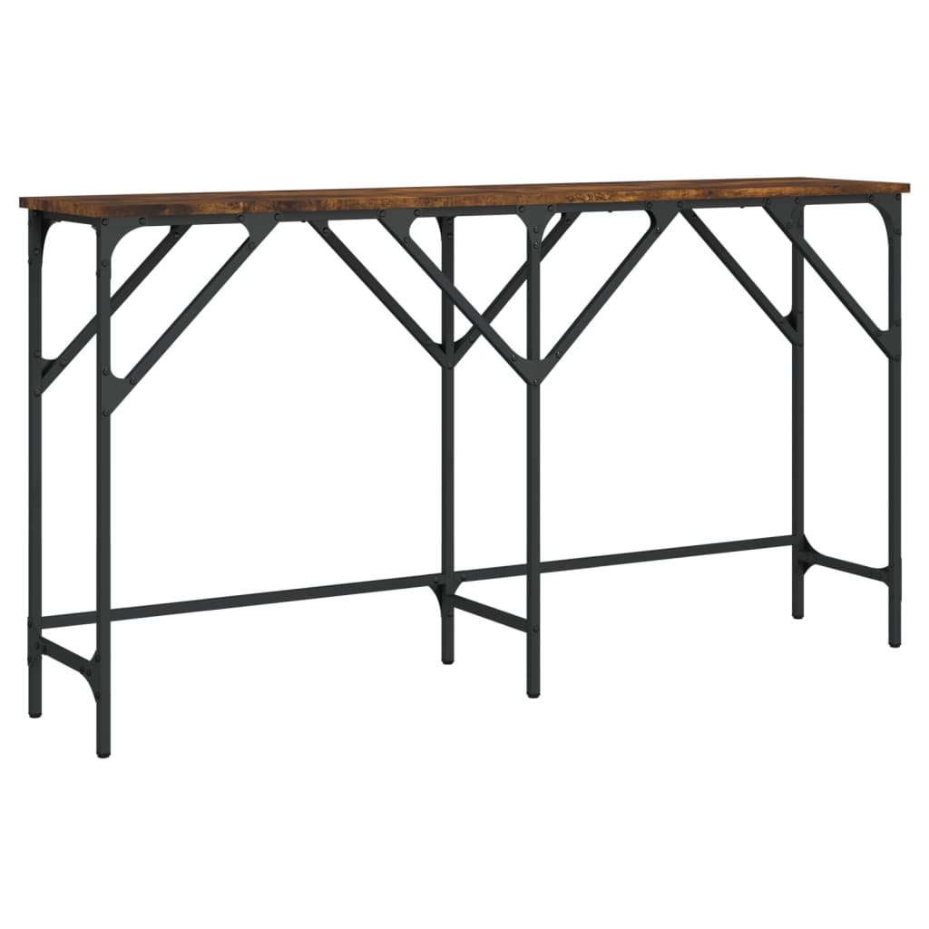 VidaXL Wandtafel 140x29x75 cm bewerkt hout gerookt eikenkleurig