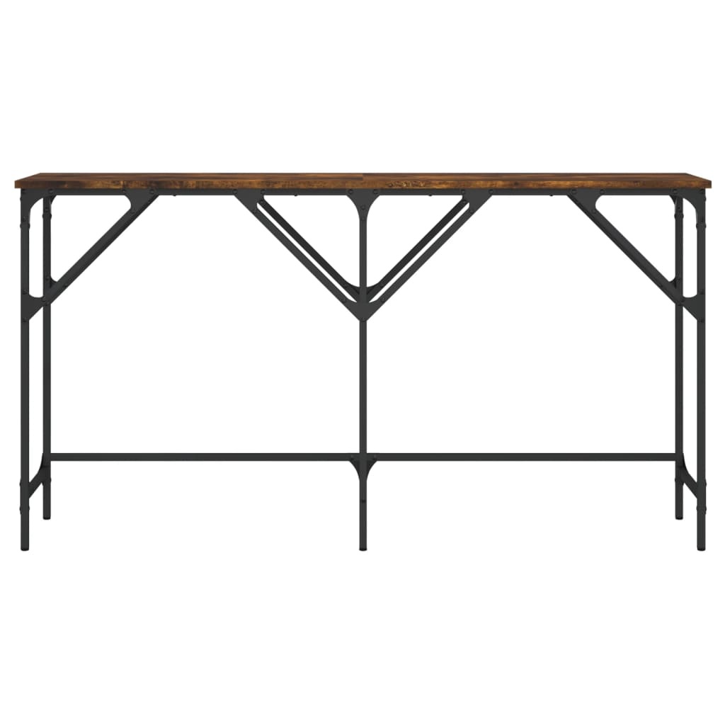 VidaXL Wandtafel 140x29x75 cm bewerkt hout gerookt eikenkleurig
