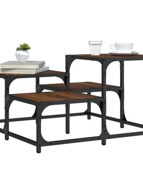 VidaXL Salontafel 68x68x40 cm bewerkt hout bruineikenkleurig