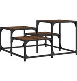 VidaXL Salontafel 68x68x40 cm bewerkt hout bruineikenkleurig