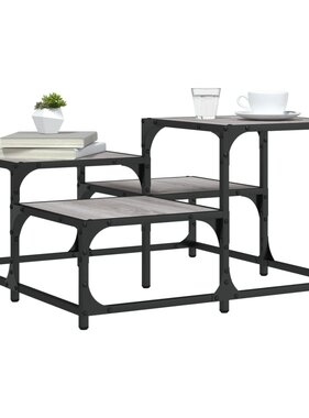 VidaXL Salontafel 68x68x40 cm bewerkt hout grijs sonoma eikenkleurig