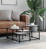 VidaXL Salontafel 68x68x40 cm bewerkt hout grijs sonoma eikenkleurig