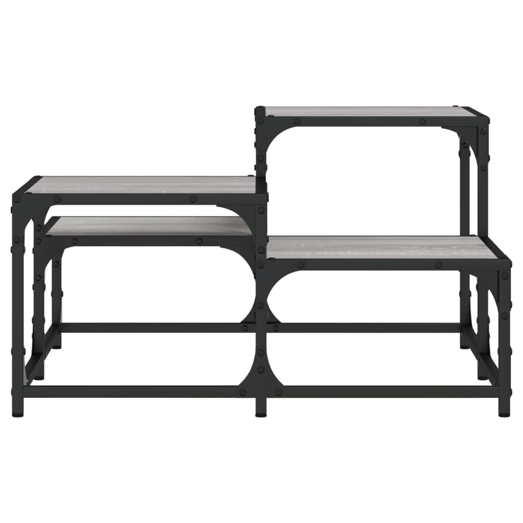 VidaXL Salontafel 68x68x40 cm bewerkt hout grijs sonoma eikenkleurig
