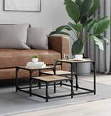 VidaXL Salontafel 68x68x40 cm bewerkt hout sonoma eikenkleurig