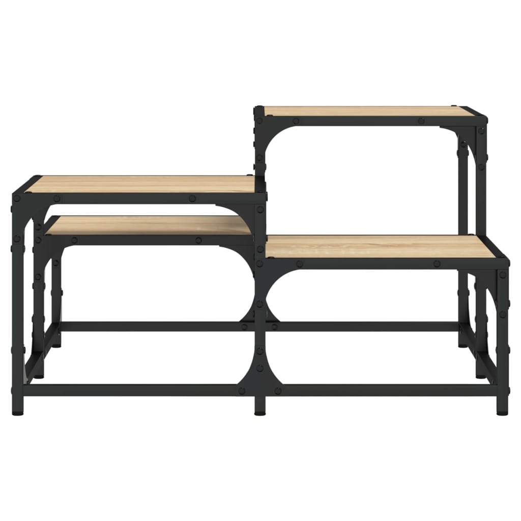 VidaXL Salontafel 68x68x40 cm bewerkt hout sonoma eikenkleurig