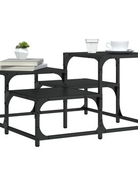 VidaXL Salontafel 68x68x40 cm bewerkt hout zwart