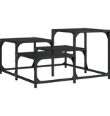 VidaXL Salontafel 68x68x40 cm bewerkt hout zwart