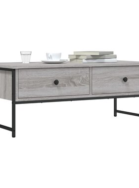 VidaXL Salontafel 101x49x39,5 cm bewerkt hout grijs sonoma eikenkleur