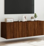 VidaXL Tv-wandmeubels met LED 2 st 60x35x41 cm bruineikenkleurig