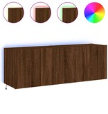 VidaXL Tv-wandmeubels met LED 2 st 60x35x41 cm bruineikenkleurig
