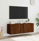 VidaXL Tv-wandmeubels met LED 2 st 60x35x41 cm bruineikenkleurig