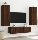 VidaXL Tv-wandmeubels met LED 2 st 60x35x41 cm bruineikenkleurig