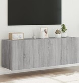 VidaXL Tv-wandmeubels met LED 2 st 60x35x41 cm grijs sonoma eiken