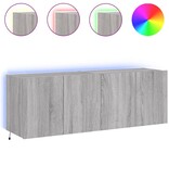 VidaXL Tv-wandmeubels met LED 2 st 60x35x41 cm grijs sonoma eiken