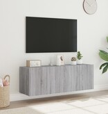 vidaXL Tv-wandmeubels met LED 2 st 60x35x41 cm grijs sonoma eiken