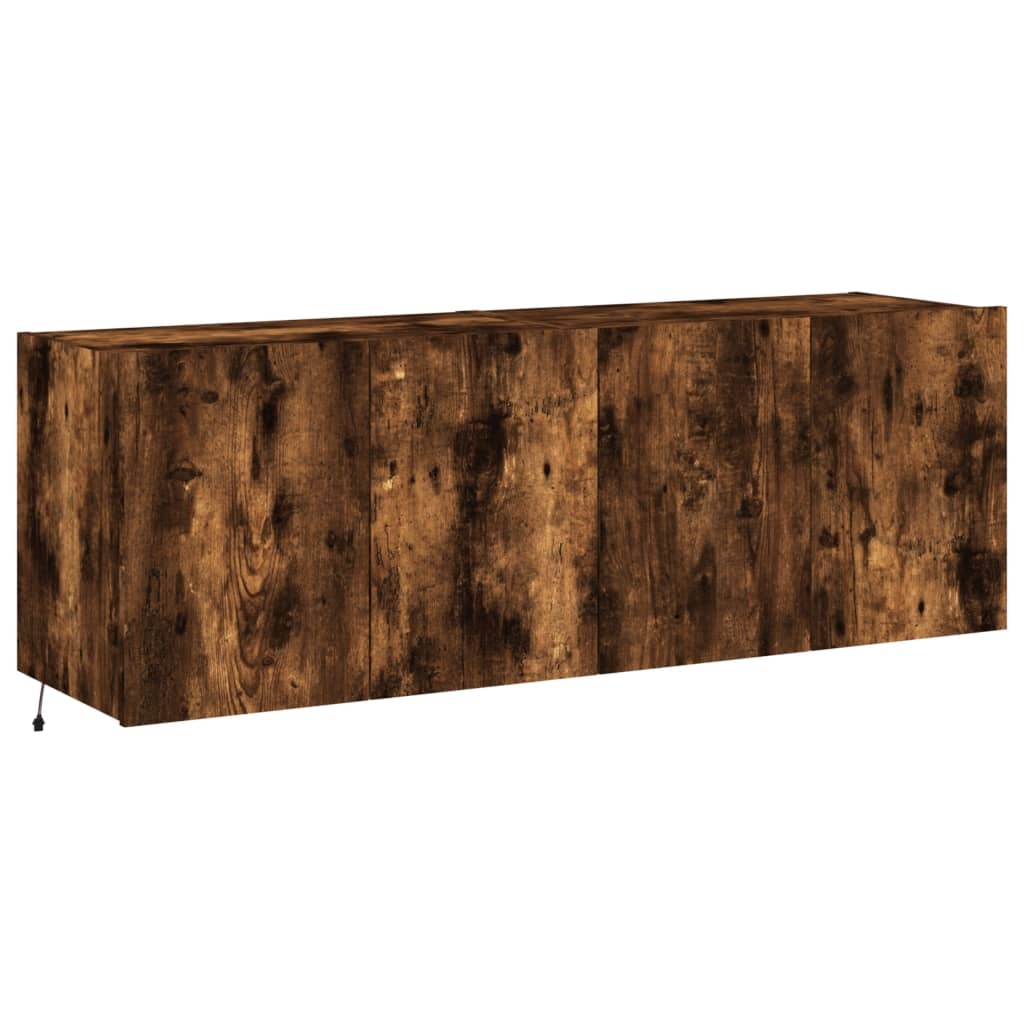 VidaXL Tv-wandmeubels met LED 2 st 60x35x41 cm gerookt eikenkleurig