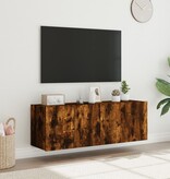 vidaXL Tv-wandmeubels met LED 2 st 60x35x41 cm gerookt eikenkleurig