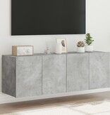 VidaXL Tv-wandmeubels met LED-verlichting 2 st 60x35x41 cm betongrijs
