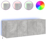 VidaXL Tv-wandmeubels met LED-verlichting 2 st 60x35x41 cm betongrijs