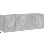 VidaXL Tv-wandmeubels met LED-verlichting 2 st 60x35x41 cm betongrijs