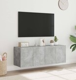 VidaXL Tv-wandmeubels met LED-verlichting 2 st 60x35x41 cm betongrijs