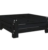 VidaXL Parasolvoetbedekking massief grenenhout zwart