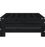 VidaXL Parasolvoetbedekking massief grenenhout zwart