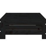 VidaXL Parasolvoetbedekking massief grenenhout zwart