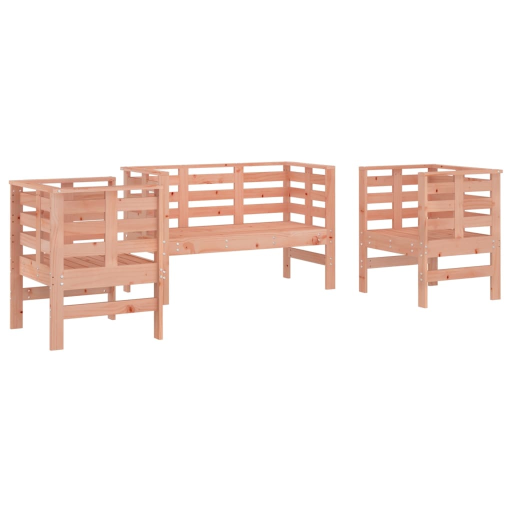 VidaXL 3-delige Loungeset massief douglashout
