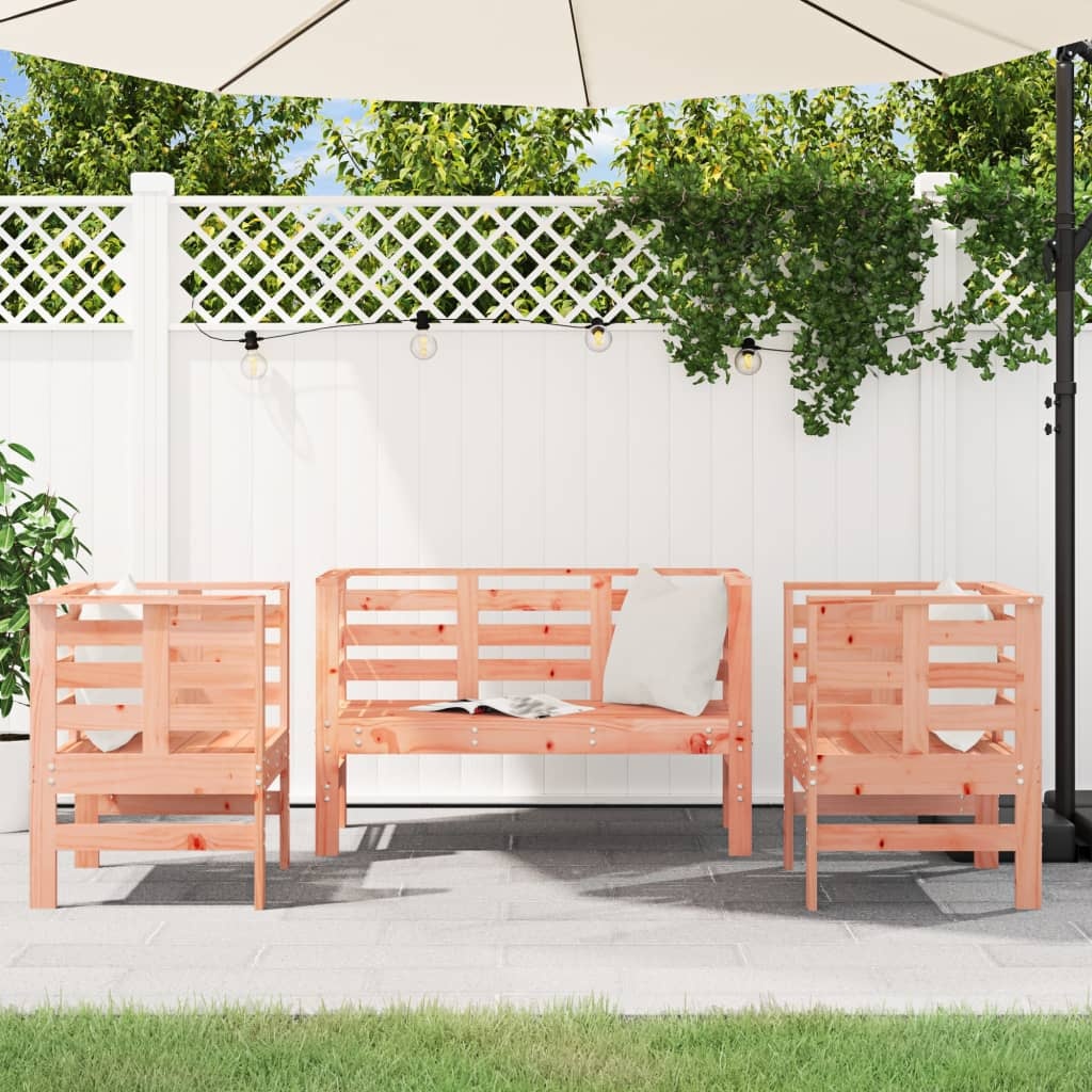 VidaXL 3-delige Loungeset massief douglashout