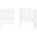 VidaXL 3-delige Loungeset massief grenenhout wit