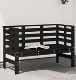 VidaXL Tuinbankje 111,5x53x71 cm massief grenenhout zwart