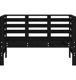 VidaXL Tuinbankje 111,5x53x71 cm massief grenenhout zwart