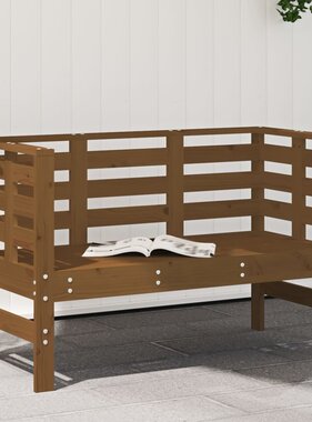 VidaXL Tuinbankje 111,5x53x71 cm massief grenenhout honingbruin