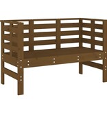 vidaXL Tuinbankje 111,5x53x71 cm massief grenenhout honingbruin