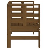 vidaXL Tuinbankje 111,5x53x71 cm massief grenenhout honingbruin