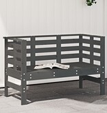 VidaXL Tuinbankje 111,5x53x71 cm massief grenenhout grijs